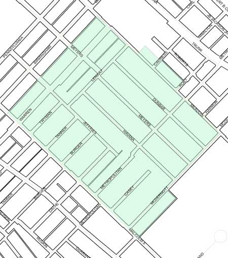 Wheatley Place Historic District Map Boundaries
