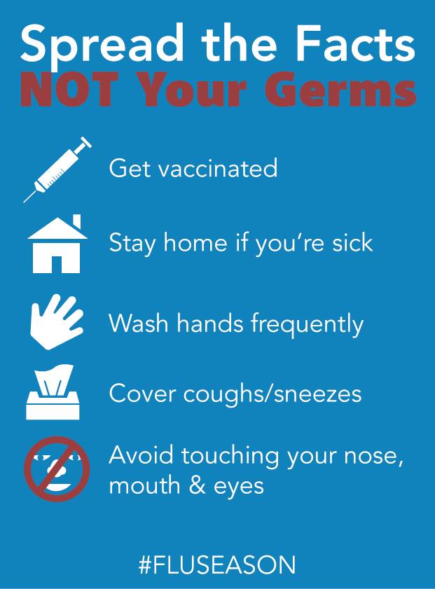 Spread the Facts Not Germs infographic