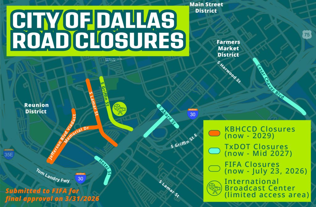 World Cup Downtown Dallas road closures.png