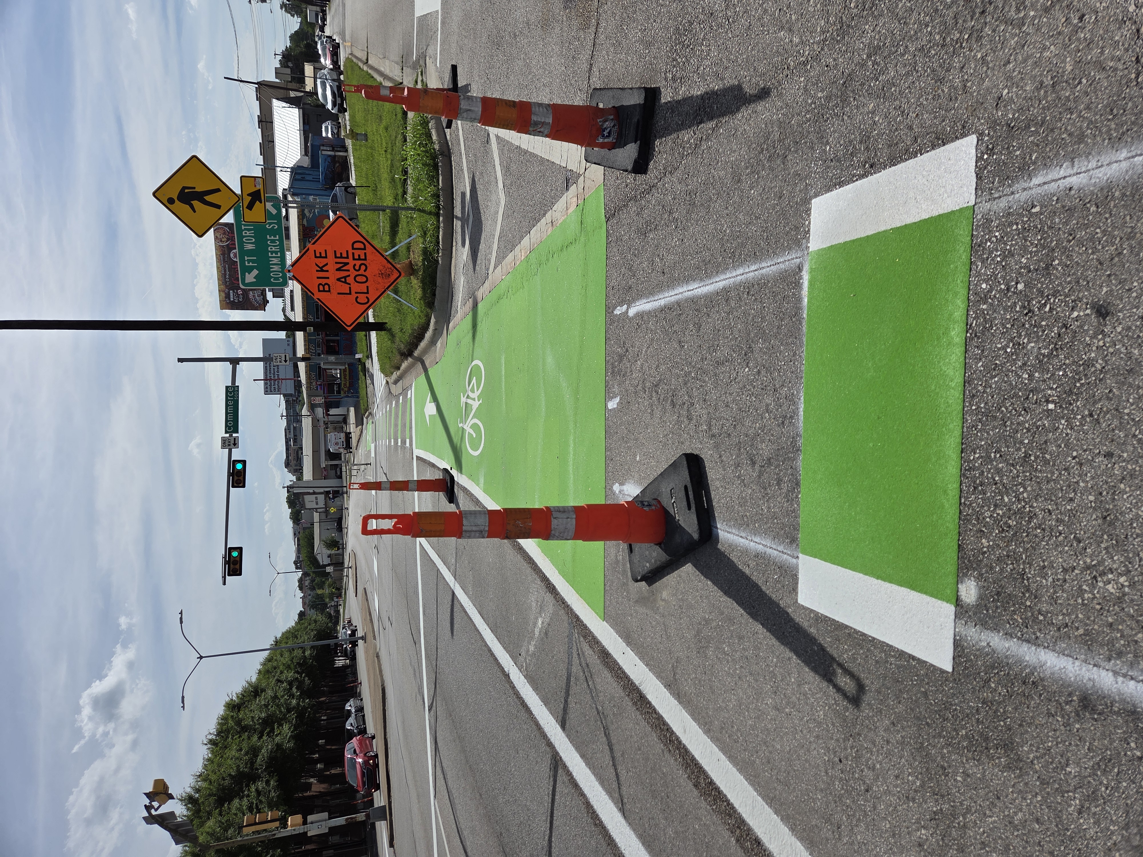 green paint on W Commerce - under const.jpg