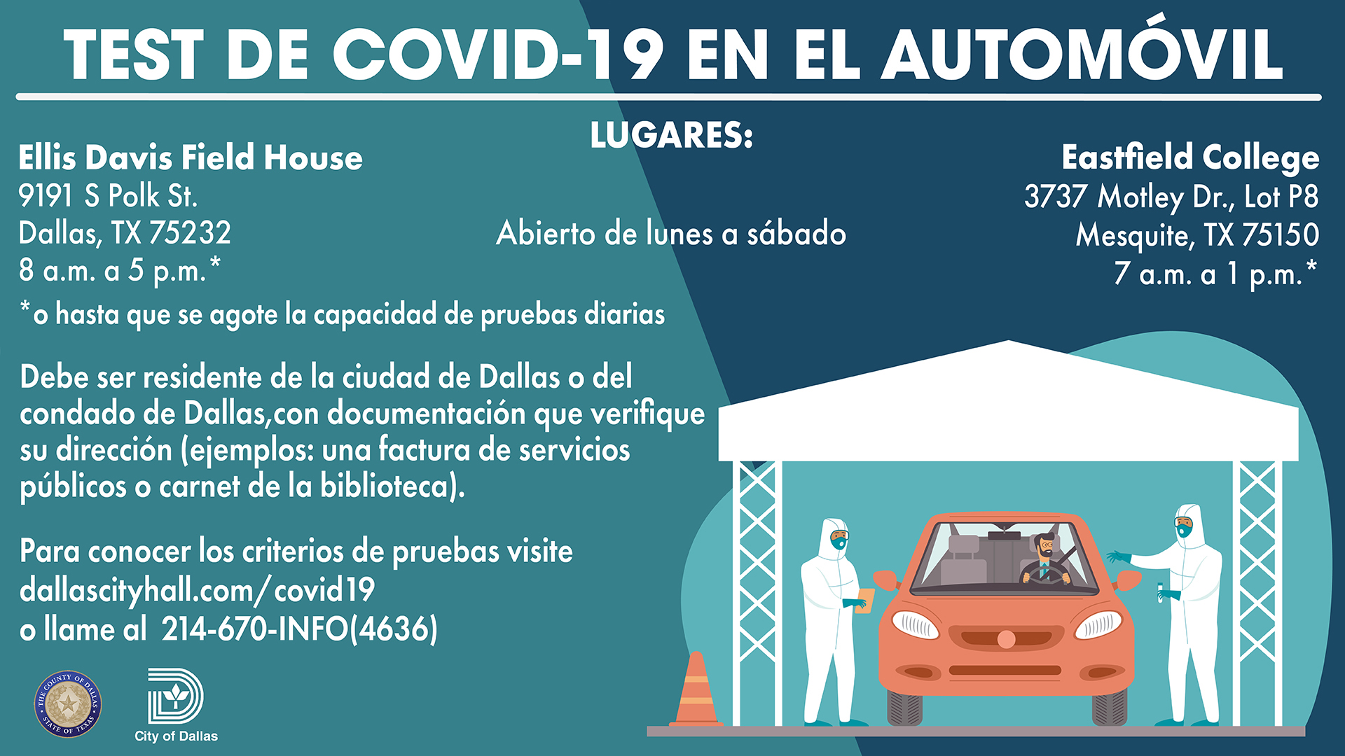 COVID-19 Drive Thru Testing Ellis-Eastfield Carousel SPN.jpg