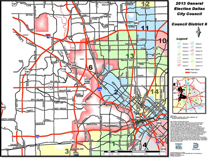 dallas city hall map District 6 Map dallas city hall map