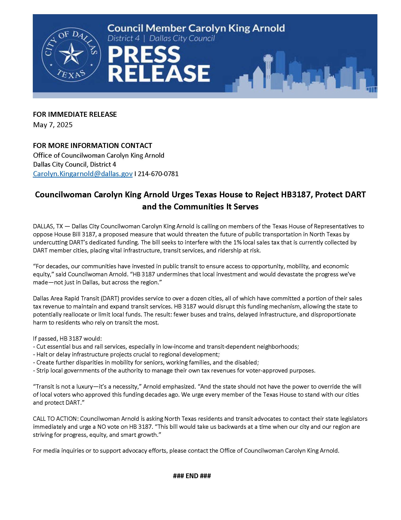 Press Release - HB 3187 DART BILL.jpg
